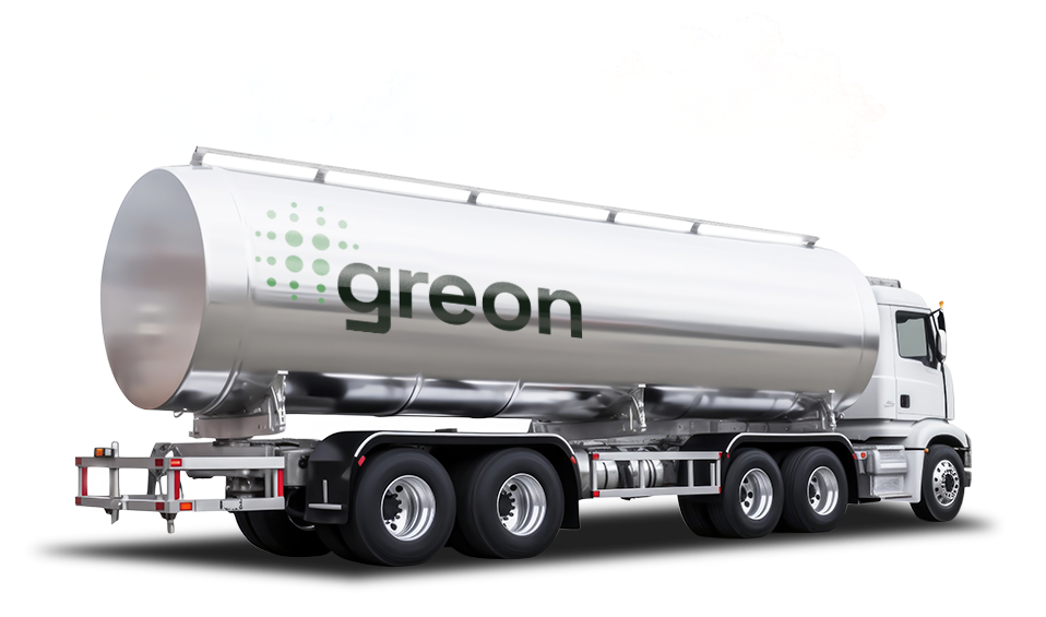 Caminhão tanque Greon para transporte de ARLA 32.
